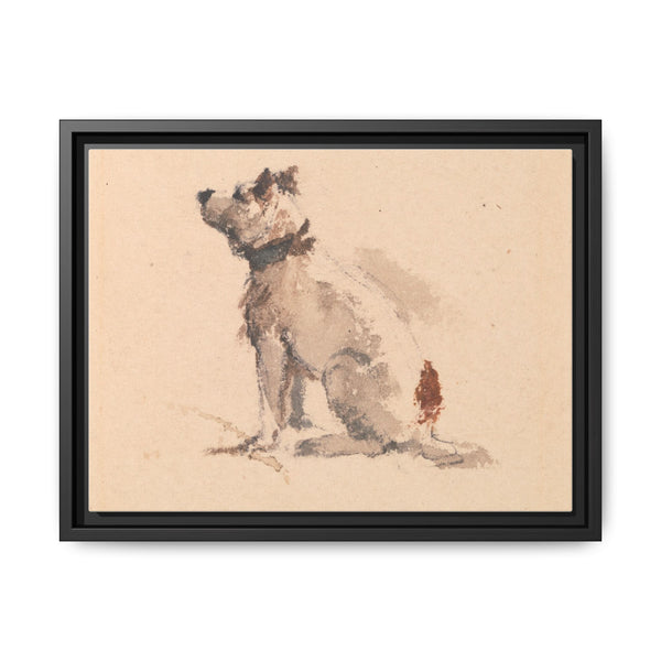 A Terrier, Sitting, Facing Left - NOMADEN ART GALLERY