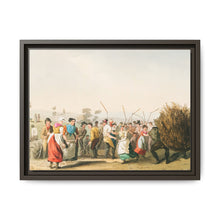 Illustration of rape threshing from The Costume of Yorkshire (1814) by George Walker - NOMADEN ART GALLERY