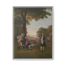 Arthur Holdsworth Conversing with Thomas Taylor and Captain Stancombe by the River Dart (1757) by Arthur Devis - NOMADEN ART GALLERY