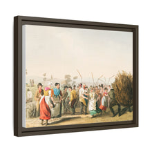 Illustration of rape threshing from The Costume of Yorkshire (1814) by George Walker