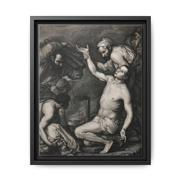 The martyrdom of Saint Laurence of Rome. Etching after J. Ribera. - NOMADEN ART GALLERY