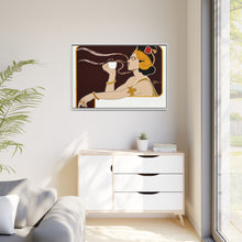 Poster showing woman holding up glass of coffee (Rajah brand) (1897) chromolithograph by Henri Meunier.