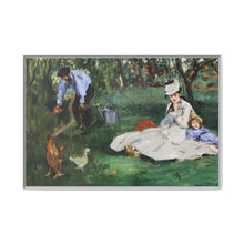 The Monet Family in Their Garden at Argenteuil (1874) by Édouard Manet - NOMADEN ART GALLERY