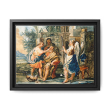 Tobias restoring the eyesight of Tobit in the presence of Raphael and Anna. Gouache painting by a Spanish painter, 19th century. - NOMADEN ART GALLERY