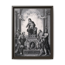 Saint Mary (the Blessed Virgin) with the Christ Child and Saint Antony of Padua, Saint Francis of Assisi, Saint Catherine of Alexandria, Saint John the Baptist and angels. - NOMADEN ART GALLERY