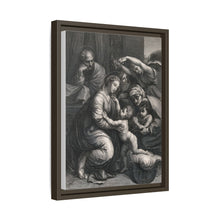 Saint Mary (the Blessed Virgin) and Saint Joseph with the Christ Child, Saint John the Baptist and Saint Elizabeth. Engraving by J. Frey