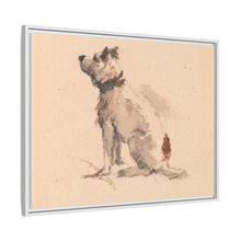 A Terrier, Sitting, Facing Left