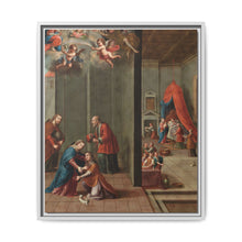 The Visitation and the Birth of Saint John the Baptist (La visitación y el nacimiento de san Juan Bautista) by Nicolás Enríquez - NOMADEN ART GALLERY