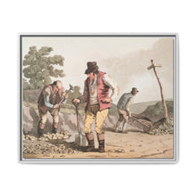 Illustration of stone breakers on the road from The Costume of Yorkshire (1814) by George Walker - NOMADEN ART GALLERY