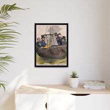 Four men in the basket of a balloon by Mayall.