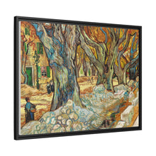 The Large Plane Trees (Road Menders at Saint-Rémy) (1889) by Vincent Van Gogh. Original from The Cleveland Museum of Art. - NOMADEN ART GALLERY
