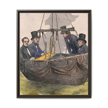 Four men in the basket of a balloon by Mayall. - NOMADEN ART GALLERY