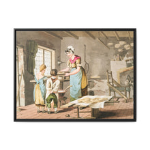 Illustration of woman making oat cakes from The Costume of Yorkshire (1814) - NOMADEN ART GALLERY