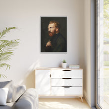 Framed Matte Canvas Wall Art - Vintage Portrait of Artist - NOMADEN ART GALLERY