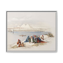 Pyramids of Gezeeh (Giza) from the Nile illustration by David Roberts (1796–1864) - NOMADEN ART GALLERY