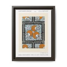 Flower pochoir pattern in Art Nouveau oriental style. Original from our own 1914 edition of Samarkande - NOMADEN ART GALLERY