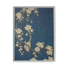 Hokusai's Bullfinch and weeping cherry blossoms. Original from The Art Institute of Chicago. - NOMADEN ART GALLERY