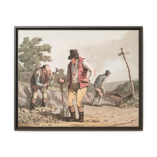 Illustration of stone breakers on the road from The Costume of Yorkshire (1814) by George Walker - NOMADEN ART GALLERY