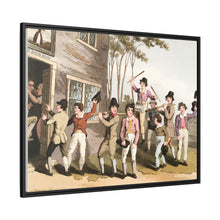 Illustration of riding the stang from The Costume of Yorkshire (1814) by George Walker