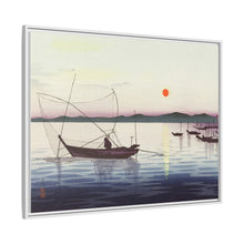 Boats and setting sun (1900 - 1936) by Ohara Koson