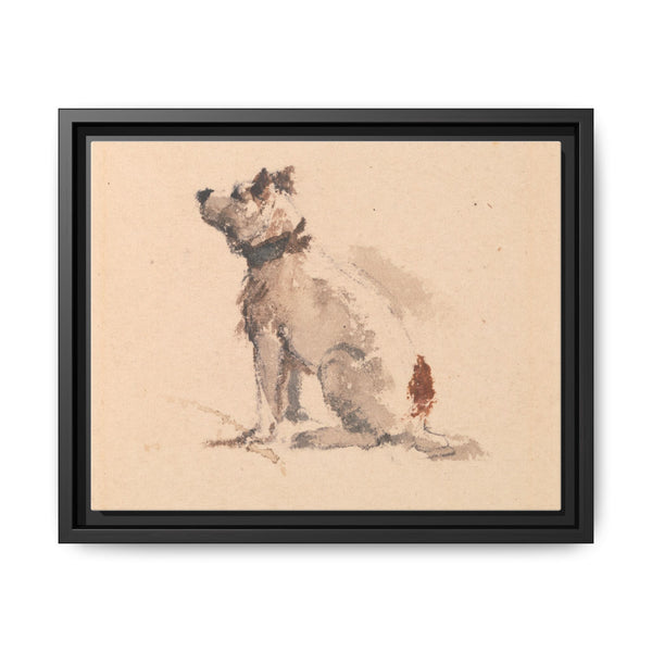 A Terrier, Sitting, Facing Left - NOMADEN ART GALLERY