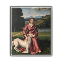 A virgin and a unicorn; representing chastity - NOMADEN ART GALLERY