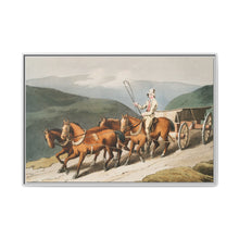 Illustration of the east riding or wolds waggon from The Costume of Yorkshire (1814) by George Walker - NOMADEN ART GALLERY