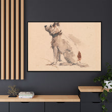 A Terrier, Sitting, Facing Left