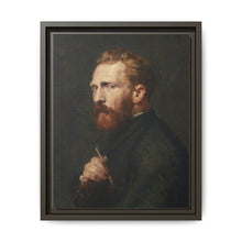 Framed Matte Canvas Wall Art - Vintage Portrait of Artist - NOMADEN ART GALLERY
