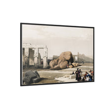 Fragment of the Great Colossi at the Memnonium Thebes illustration by David Roberts (1796–1864)