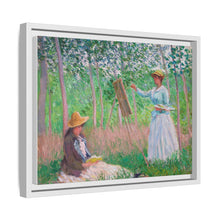 In the Woods at Giverny, Blanche Hoschedé at Her Easel with Suzanne Hoschedé Reading (1887) by Claude Monet - NOMADEN ART GALLERY