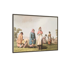 Illustration of riding the stang from The Costume of Yorkshire (1814) by George Walker