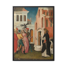 Saint Peter Martyr Exorcizing a Woman Possessed by a Devil by Antonio Vivarini - NOMADEN ART GALLERY