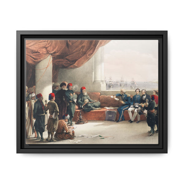 Interview with The Viceroy of Egypt at His palace at Alexandria illustration by David Roberts (1796–1864) - NOMADEN ART GALLERY