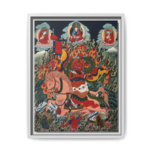 Tse Mara , a form of Dharmapala (protector of teachings), guardian of the Samye Monastery. Gouache painting by a Tibetan artist - NOMADEN ART GALLERY