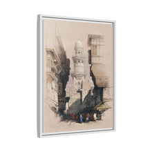 Cairo Street Scene: Vintage Egyptian Wall Art by David Roberts - Art Print Framed