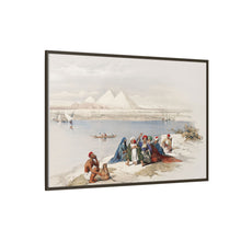 Pyramids of Gezeeh (Giza) from the Nile illustration by David Roberts (1796–1864)