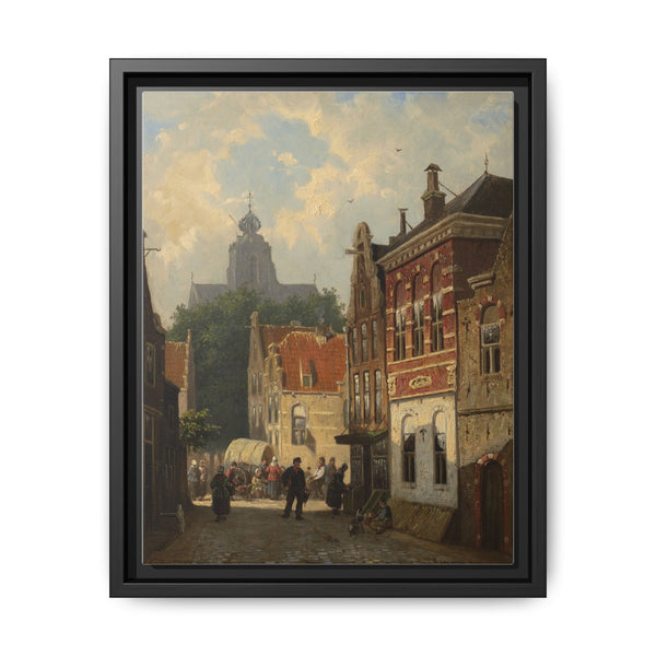Dutch Street Scene (c. 1850–55) by Cornelis Springer - NOMADEN ART GALLERY