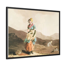Illustration of the cranberry girl from The Costume of Yorkshire (1814) by George Walker