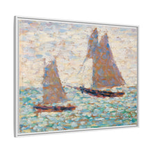 Two Sailboats at Grandcamp (Deux voiliers Ã Grandcamp) (ca. 1885) by Georges Seurat