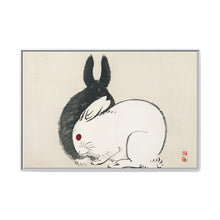 Black and white rabbits by Kōno Bairei (1844-1895) - NOMADEN ART GALLERY