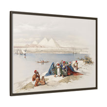 Pyramids of Gezeeh (Giza) from the Nile illustration by David Roberts (1796–1864)