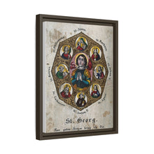 Saint George and Saint Antony of Padua, Saint Catherine of Alexandria, Saint Peter the Apostle, Saint Philomena, Saint Anne, Saint Barbara, Saint John the Baptist and Saint Agnes