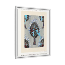 Estampado pochoir con estampado de pájaros Art Nouveau en estilo oriental