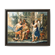 Tobias restoring the eyesight of Tobit in the presence of Raphael and Anna. Gouache painting by a Spanish painter, 19th century. - NOMADEN ART GALLERY