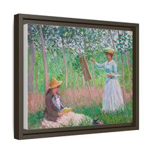 In the Woods at Giverny, Blanche Hoschedé at Her Easel with Suzanne Hoschedé Reading (1887) by Claude Monet - NOMADEN ART GALLERY