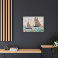 Two Sailboats at Grandcamp (Deux voiliers Ã Grandcamp) (ca. 1885) by Georges Seurat