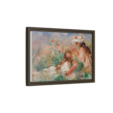 Mädchen im Gras arrangieren einen Blumenstrauß (Fillette couchée sur l'herbe et jeune fille arrangant un Bouquet) (1890) von Pierre-Auguste Renoir.