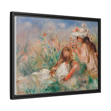Mädchen im Gras arrangieren einen Blumenstrauß (Fillette couchée sur l'herbe et jeune fille arrangant un Bouquet) (1890) von Pierre-Auguste Renoir.