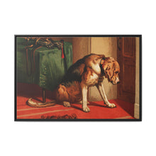 Suspense (1877) by sir Edwin Landseer, a Victorian bloodhound mastiff waiting. - NOMADEN ART GALLERY